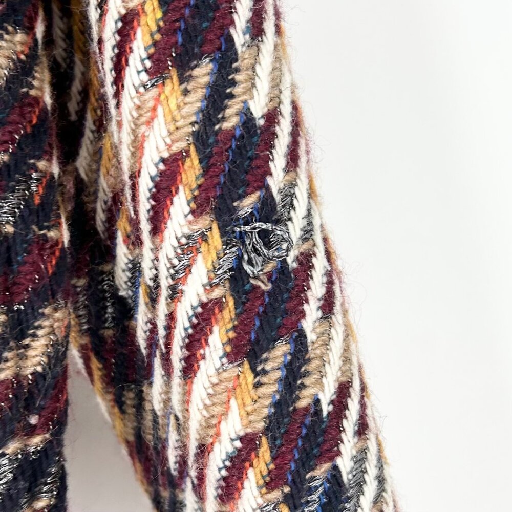 Sandro Marianne Herringbone Wool Blend Multicolor Blazer - Picture 5 of 9